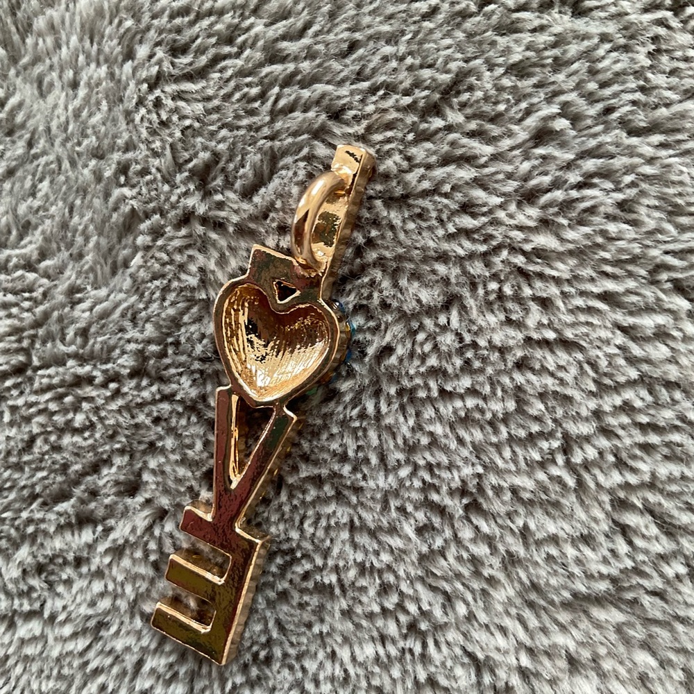Colorful Rhinestone LOVE Brooch - Picture 2 of 2